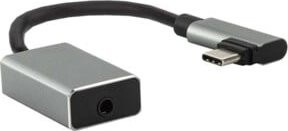 e+p USB-C auf 3,5mm Klinke Audio Konverter CC 363 gewinkelt in Silber - Bild 1