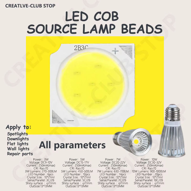 10 Stück DT&ZM LED COB Lichtperlen für Downlight und Spot-Licht, Weiß - Bild 3