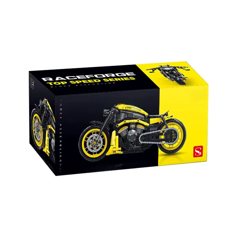 MOC Technische 1:8 Motorrad Bausteine, Sport Auto, ab 8 Jahren - Bild 4