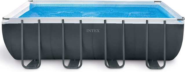 Intex Frame Swimming Pool Set Ultra Quadra XTR in Anthrazit inklusive Sandfilteranlage, B/T/H: 549 x 274 x 132 cm - Bild 1