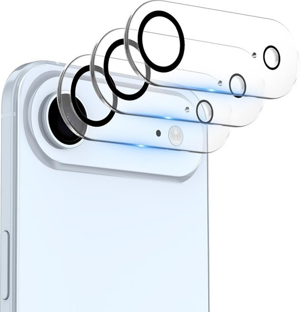 NMEGOU 3er-Set Objektiv-Displayschutzfolie aus gehärtetem Glas für iPhone 17 Air, transparent - Bild 1