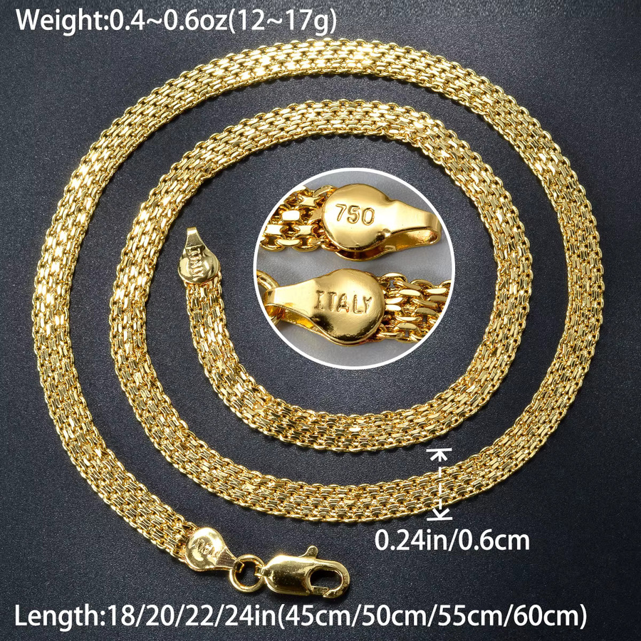 Halskette 750 18 Karat vergoldet, Kupfer, Damen - Bild 5