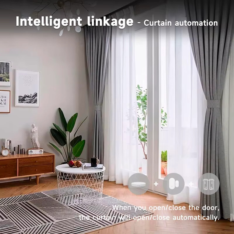 Tuya ZigBee Tür- und Fenstersensor Smart Home Sicherheitsschutz Magnetischer Kontakt-Türöffnungs- und Schließdetektor in Weiß, unterstützt Z2MQTT - Bild 3