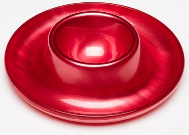 G.F. Heim Söhne Eierbecher aus Acrylglas in Rot mit Perlmutt-Optik - Bild 1