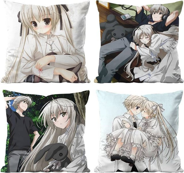 Anime Kissenbezug Y-Yosuga No Sora aus weichem Plüsch, quadratisch, Mehrfarbig, Breite: 30 cm, Breite: 30 cm - Bild 1