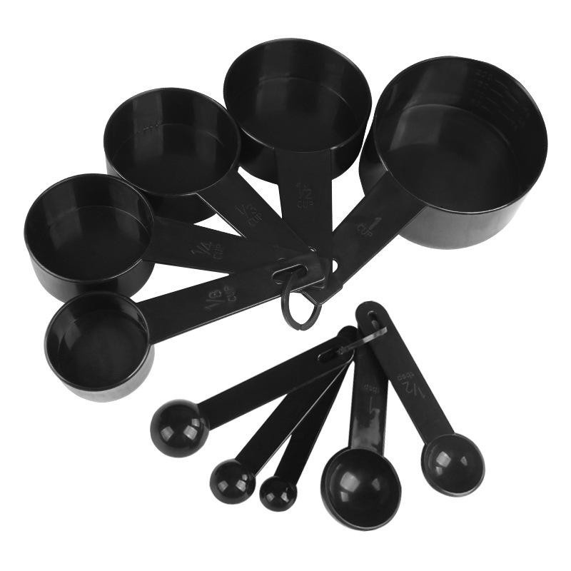 Wipon Messlöffel Set für Küche und Backen in Schwarz, 5 oder 10 Stück - Bild 1
