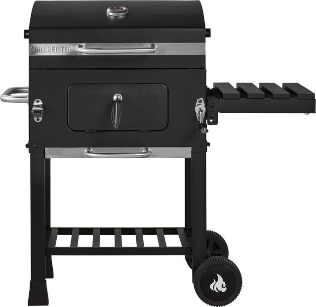 GRILLMEISTER Holzkohle-Komfortgrill Kettle aus verchromtem Stahl in Schwarz - Bild 1