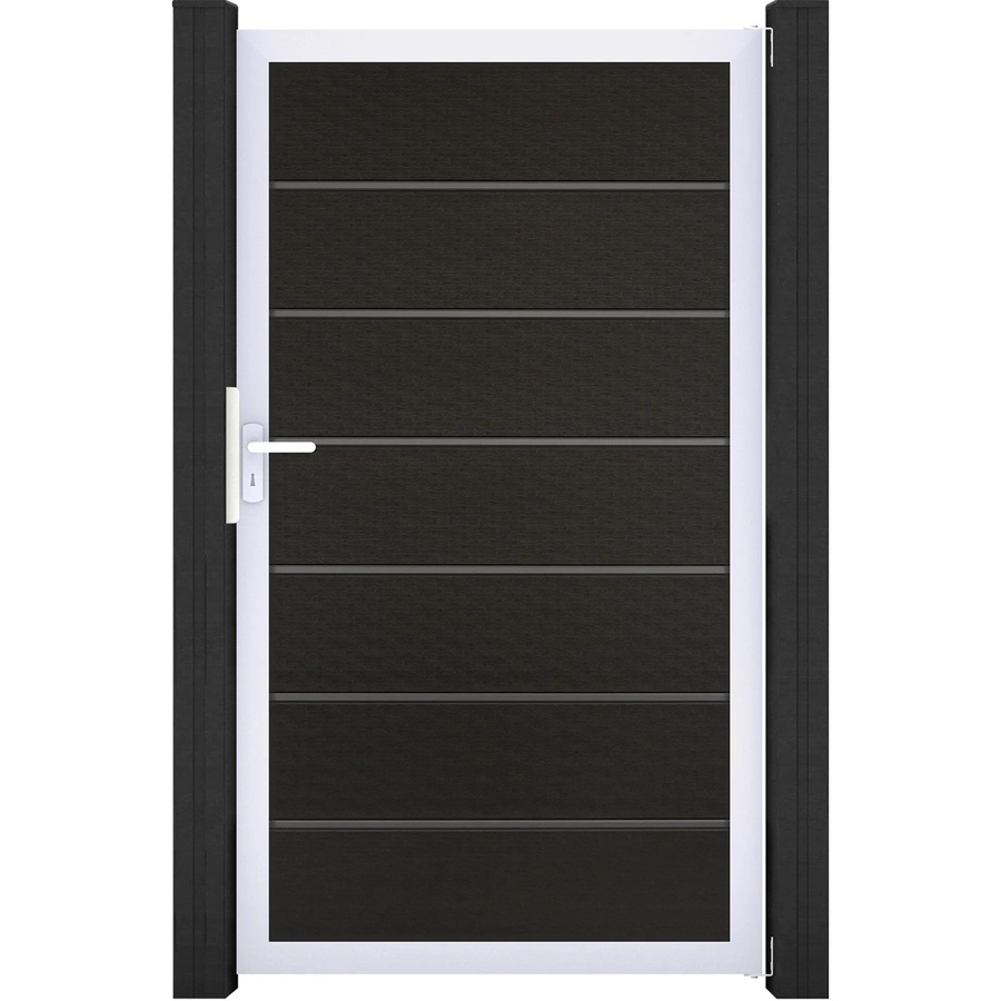 GroJa Tor Solid Grande Premium Schwenktor in Schwarz mit Aluminium Rahmen B: 150 cm, H: 180 cm - Bild 2