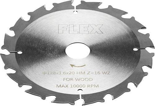 Flex Kreissägeblatt für Holz und Metall, Durchmesser: 128 mm, Breite: 1,6 mm, Zähnezahl: 16, Farbe: Silber - Bild 1