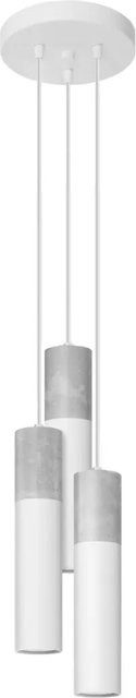 Sollux Lighting Hängeleuchte Borgio 3P Weiß modern aus Stahl und Beton mit GU10 Fassung - Bild 1