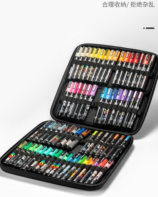 Uni Posca Multi-Color Marker Pen Set mit Pigmenten für Graffiti und kreative Gestaltung auf Papier, Schuhen, Handyhüllen und Reifen - Bild 1