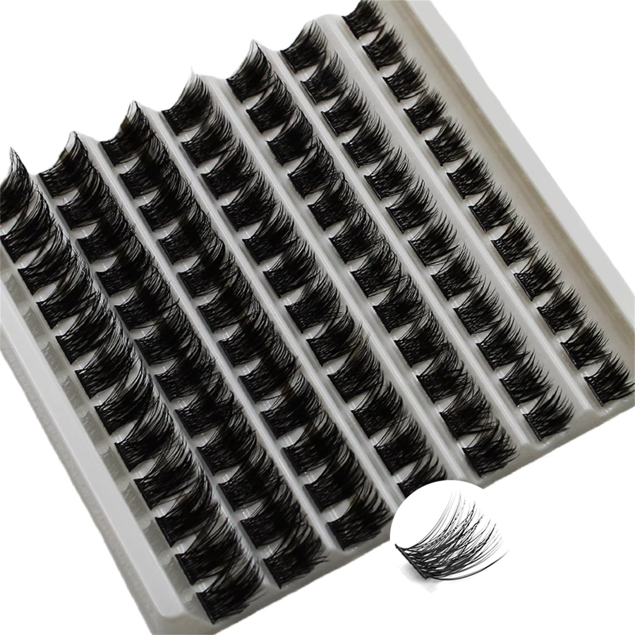 JIEFUXIN Einzelwimpern Cluster, 84 Stück, Lockenwirkung, Unisex - Bild 3