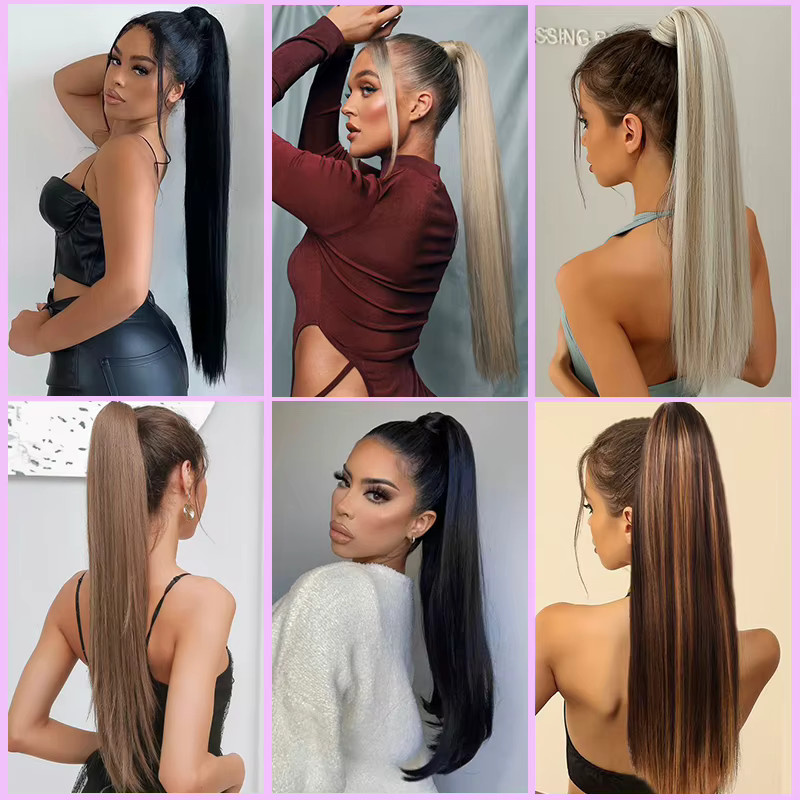 ISIGROSI Pferdeschwanz-Extensions, 61 cm, synthetisch, Damen - Bild 5