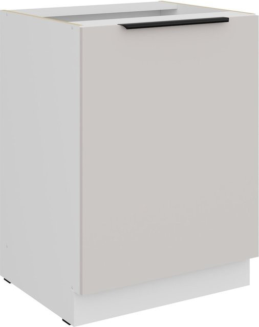 Küchen Unterschrank COMO in Kaschmir und Weiß mit Einlegeboden und Scharniertüren, Breite: 60 cm - Bild 1
