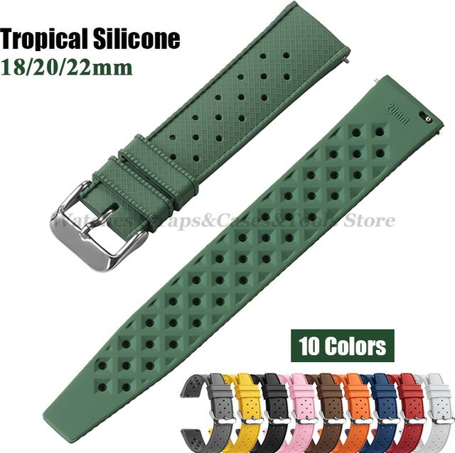 Uhrenarmband Silikon, Schwarz, Unisex - Bild 1