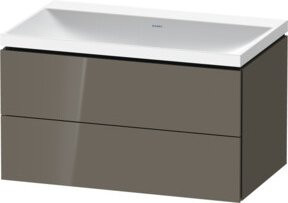 Duravit L-Cube Möbel-Set in Grau, Wandhängend, mit 2 Schubladen, B: 80 cm, T: 48 cm, H: 48 cm - Bild 1