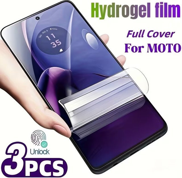 3er-Pack Hydrogel Displayschutzfolie für Motorola G Stylus 5G 2023 2024 2025 und G Power 5G 2024, transparent - Bild 1