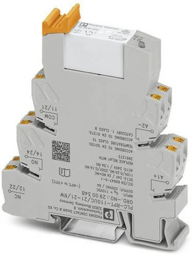 Phoenix Contact PLC-RPT-110UC/21-21/RW Relaismodul mit 2 Wechsler in Grau - Bild 1