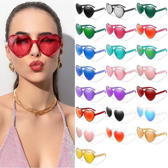 Gootrades Sonnenbrille Herzform, Vollrand, Multicolor, Damen, Kunststoff - Bild 1