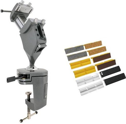 BERNSTEIN Tools for Electronics Schraubstock 9-290-SET1 in Grau aus Aluminium mit einer Backenbreite von 100 mm und einer maximalen Spannweite von 100 mm - Bild 1
