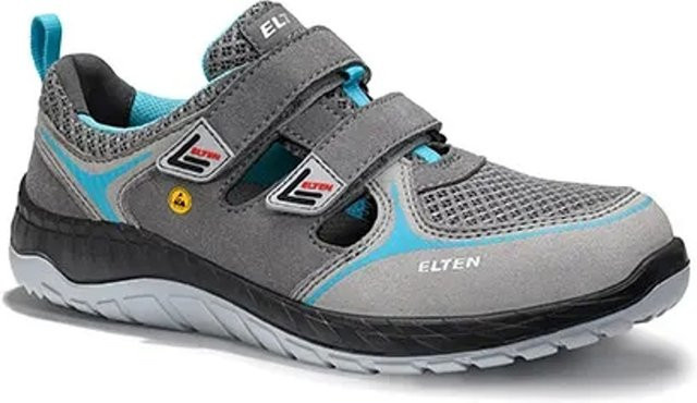 Elten Damen-Sicherheitssandale Melli Grey Easy ESD S1P in Grau und Türkis, Größe 35 - Bild 1