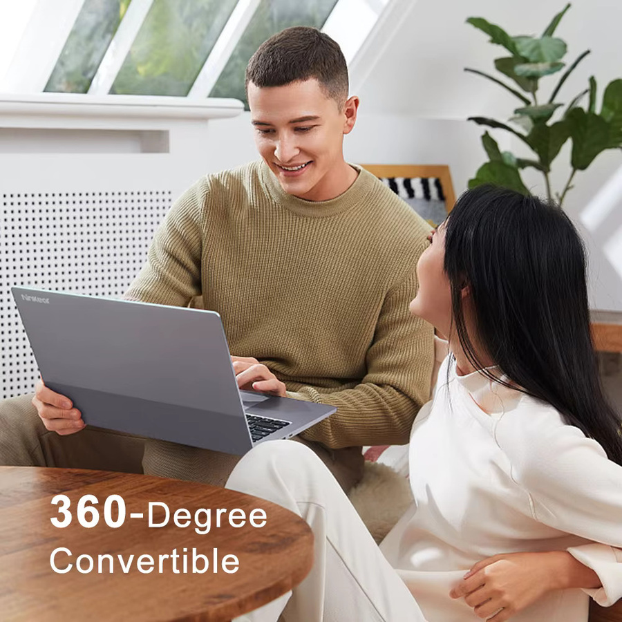 Ninkear YBook15 2-in-1 Convertible Laptop mit 15,6 Zoll Touchscreen, Windows 11, 16GB RAM, 512GB SSD, Grau - Bild 4