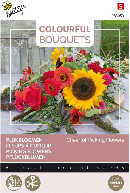 Buzzy Samen Pflückblumen-Mischung Cheerful Picking Flowers für Schnittblumen, 5 g - Bild 1