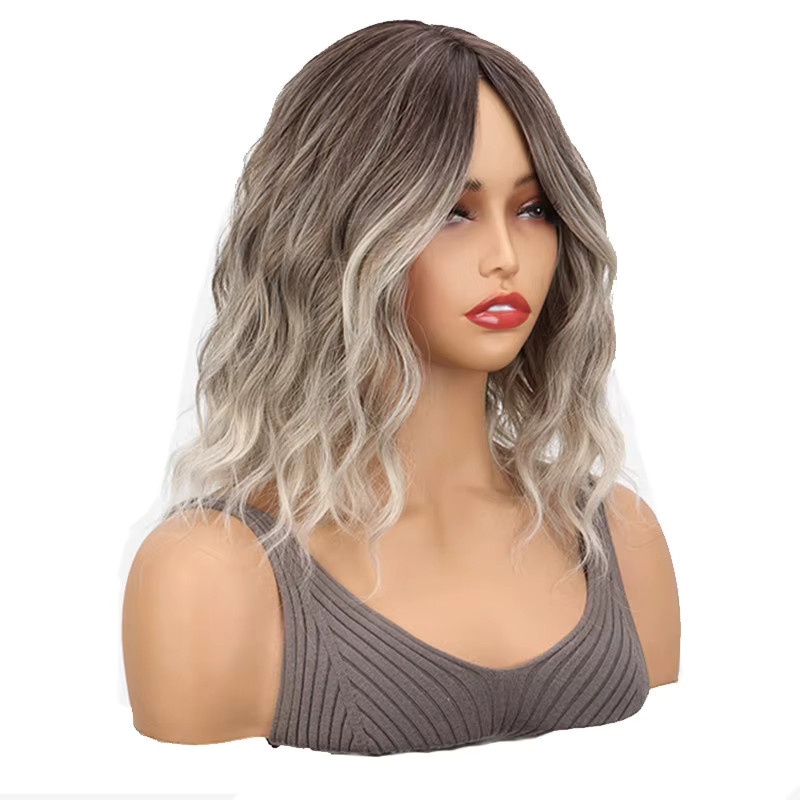 WIGSIN Perücke, synthetisch, platinblond, kurz, gewellt, 12 Zoll - Bild 3