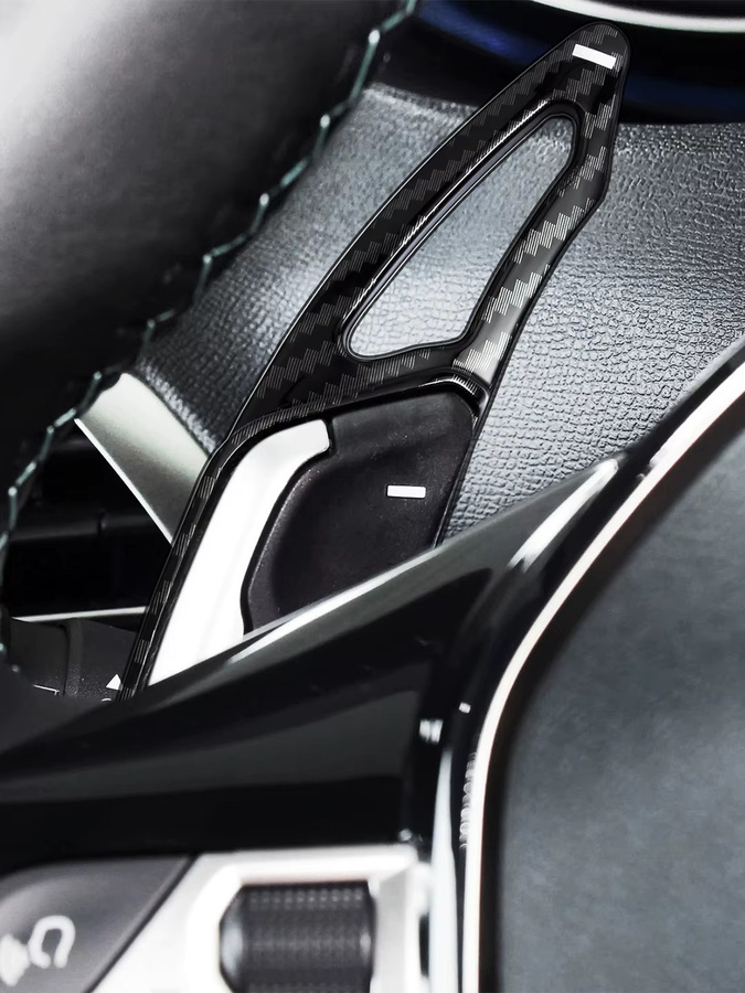 Paddle Shifter Verlängerung Lenkrad Zierleisten Zubehör für Peugeot 2008 3008 5008 GT 508 in Schwarz - Bild 5