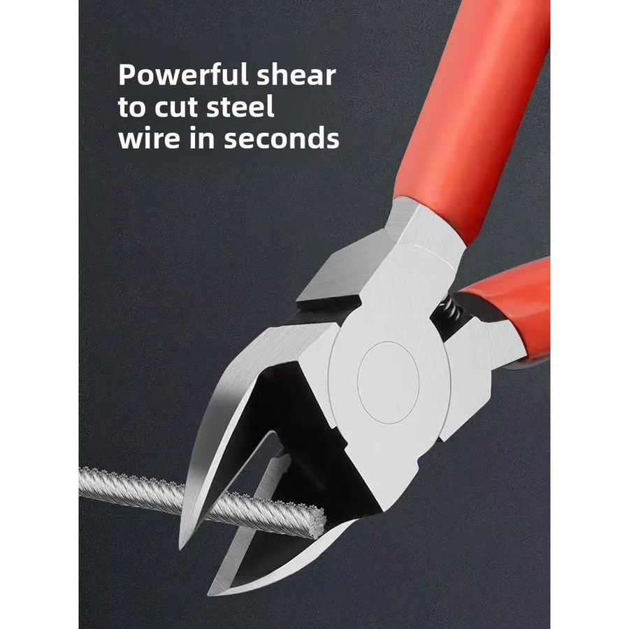 Präzisions-Seitenschneider als scharfe Diagonal-Schneidezange für Metall, Draht, Kabel, Kunststoff und Elektronikreparatur für Profis - Bild 6