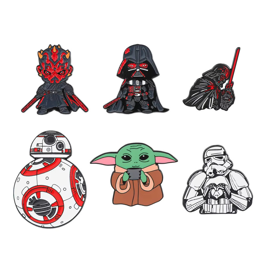 Bandai Star Wars Stormtrooper BB8 R2-D2 Roboter Emaille-Pins, 6-teiliges Set - Bild 3