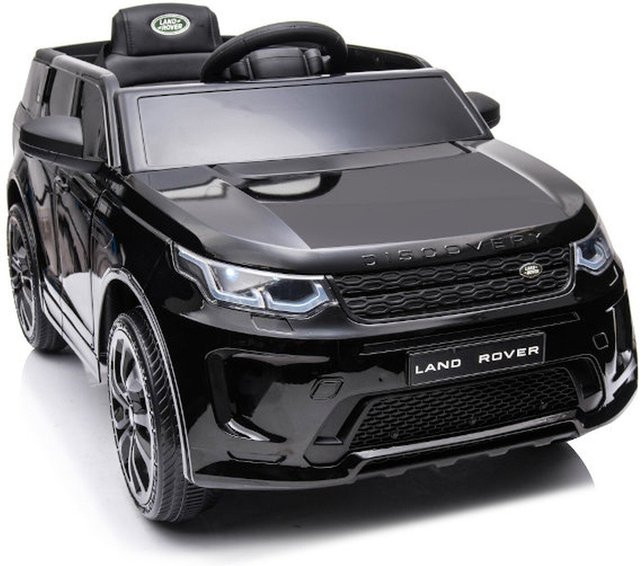 TPFLiving Land Rover Discovery Elektro-Kinderauto, schwarz, mit Ledersitz und Sicherheitsgurt - Bild 1