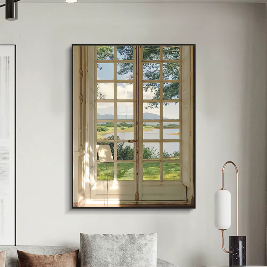 Potdemiel Leinwandbild Grüne Landschaften Natur Poster Moderne Wandkunst in Grün und Multicolour - Bild 2