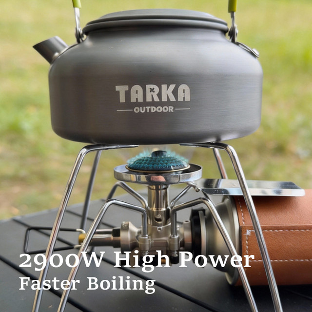 TARKA Spider Camping-Gaskocher in Silber, tragbarer Outdoor-Kocher für Reisen und Camping - Bild 1