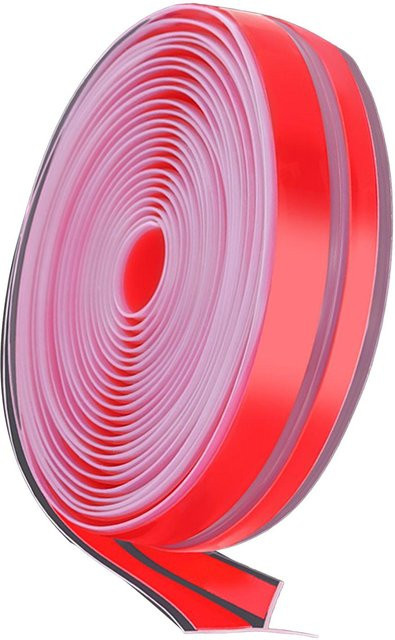 Shoemst T-förmiges Dichtungsband aus Silikon, winddicht und wasserdicht, doppelseitig klebend, Farbe: Transparent/Pink, Länge: 6 m - Bild 1