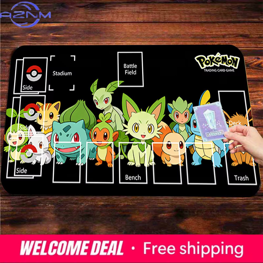 Potdemiel Pokemon TCG Spielmatte Gras-Typ in Multicolour - Bild 3