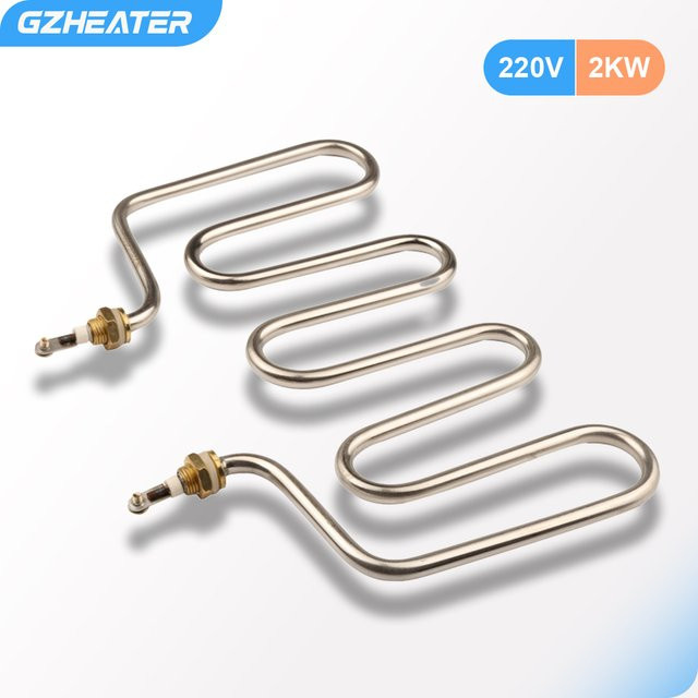 GZHEATER Heizelement Rohr 4U Typ aus SS304 in Silber, 2000 W, 220 V für Küchenausrüstung und Warmwasserbereiter - Bild 1