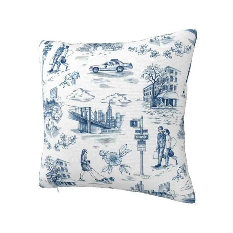 ZX Blanket Toile De Jouy Kissenbezug mit floralem Motiv in Weiß, B/B/H: 45 x 45 x 45 cm - Bild 2