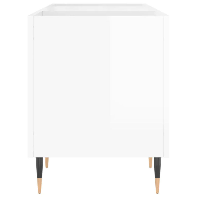 Vidaxl CD-Schrank in Weiß mit Scharniertüren und Aufbewahrungsmöglichkeiten, B/T/H: 121 x 38 x 48 cm - Bild 2