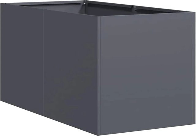vidaXL Pflanzkübel aus kaltgewalztem Stahl in Anthrazit, B/T/H: 80 x 40 x 40 cm - Bild 1