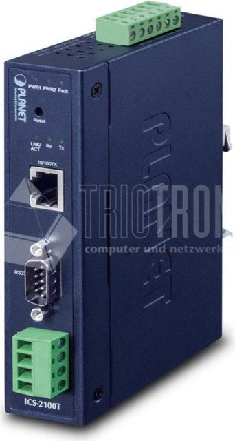 PLANET ICS-2100T Industrial 1-Port Ethernet LAN Switch, Blau, B/T/H: 32 x 87,8 x 135 mm - Bild 1