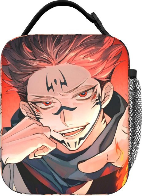 Gojo Satoru Isolierte Lunchtasche von Fancy Style Studio, bunte Anime Kühltasche für Jujutsu Kaisen, wiederverwendbare Brotdose für Männer und Frauen - Bild 1