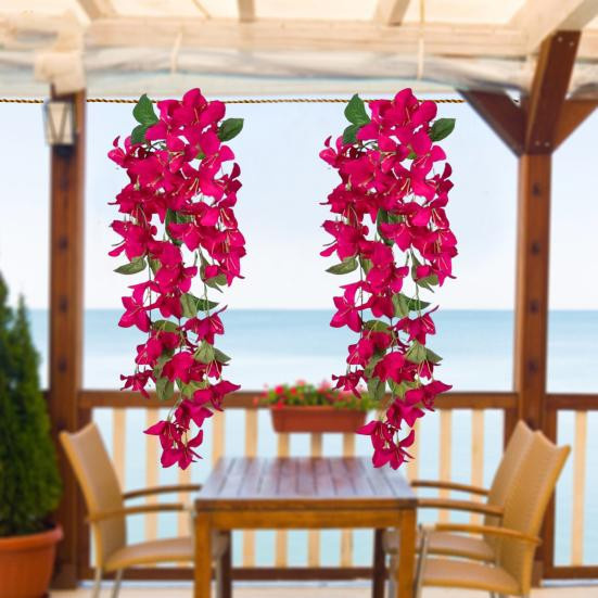 2er Set Hängende Künstliche Bougainvillea Speetabilis UV-Beständig für Garten und Innenbereich - Bild 6