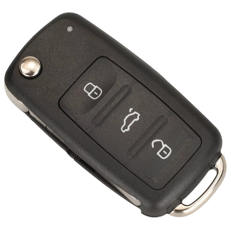 Jingyuqin AES Flip Auto Fernbedienung Schlüssel für VW Volkswagen Jetta Passat 2017 2018, 315 MHz, Schwarz - Bild 3