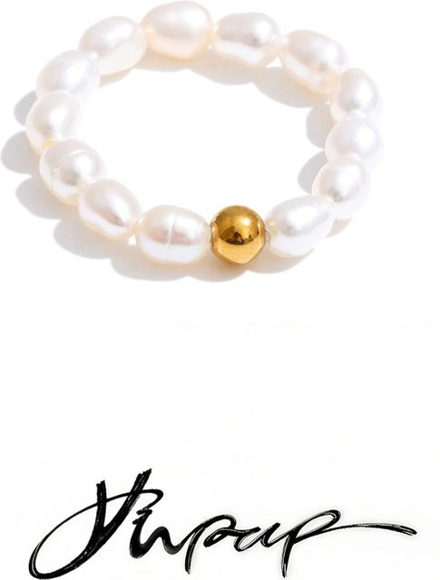 Yhpup Ring, Süßwasser Perle, Edelstahl, Damen - Bild 1