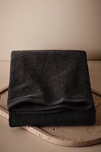 Jotex DARCY Badetuch Schwarz B/H: 70 x 140 cm - Bild 1