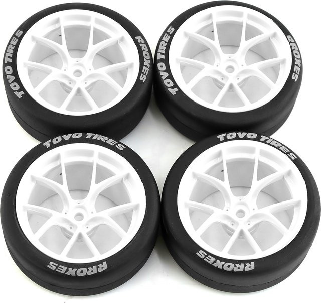 RS RC Drift-Reifen und Kunststoffräder Felgen, 4-teiliges Set, 12 mm Sechskant - Bild 1