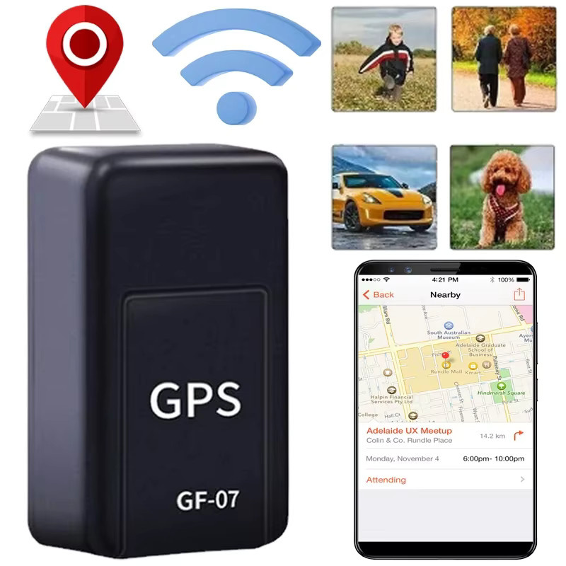 GEMODI GF07 Mini Magnetischer GPS Tracker in Schwarz für Echtzeit-Fahrzeugortung und mobiles Tracking - Bild 2