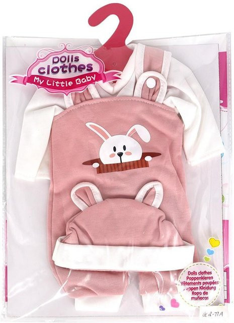 Toys-Glory Fourall Puppenkleidung für 36–43 cm New Born Babypuppen, weiches Outfit mit Mütze, rosa - Bild 1