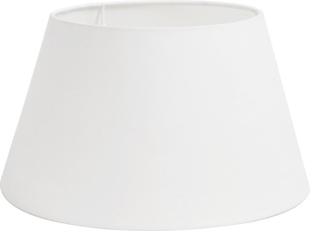 Runder Lampenschirm aus Polycotton von Light & Living in Weiß - Bild 1
